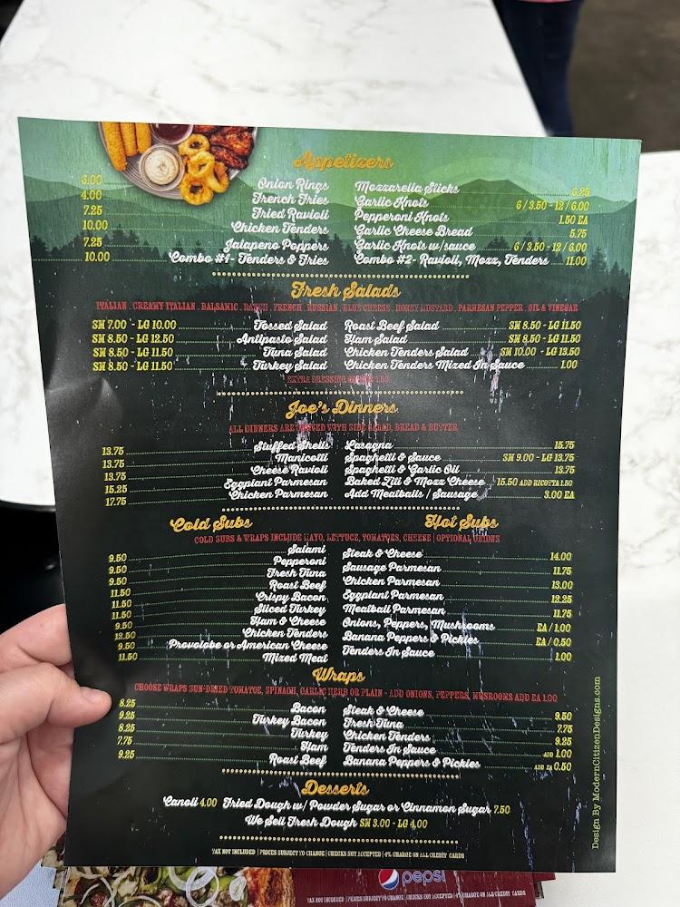 Joe's Pizza Menu image 3